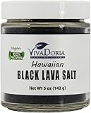 Hawaiian Black Lava Salt (Fine Grain) Charcoal Sea Salt (5 oz glass jar)