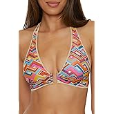 Becca Womens Las Palmas Halter Bikini Top, Adjustable, Tie Back, Swimwear Separates for Women