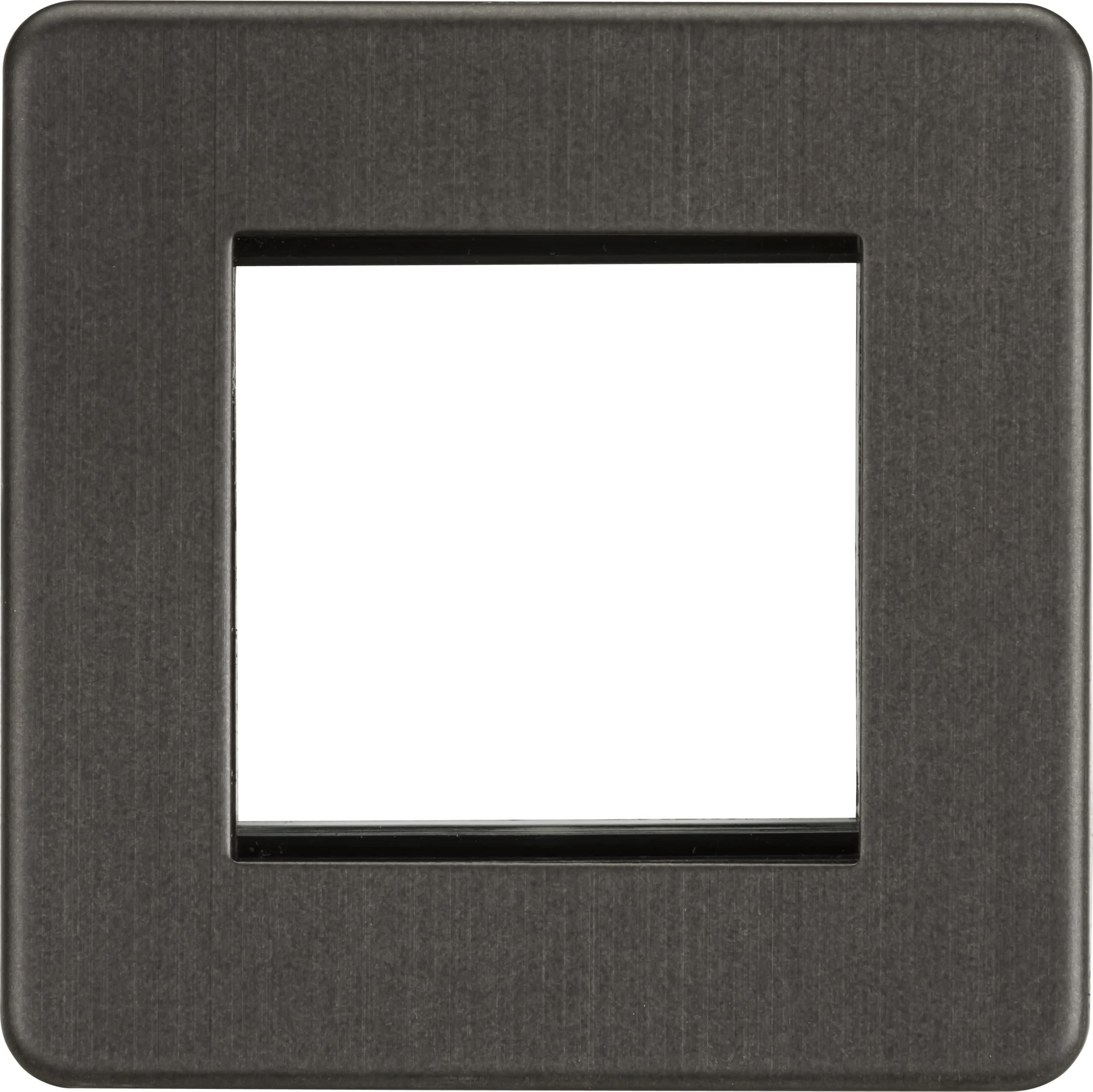 Knightsbridge SF2GAT Screwless 2G Modular Faceplate, Anthracite, 87.5 mm*491.0 mm*87.5 mm — image 1