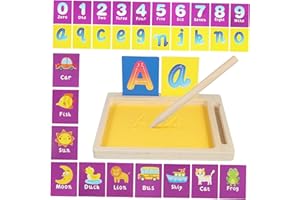 JOINPAYA Sand Writing Tray for Montessori Classroom Sensory Learning Tool for Letter Formation and