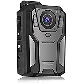 Aolbea P100 2K Police Body Camera 64GB Body Cam 12 Hours Continuous Recording USB-C Infrared Night Vision Waterproof Shockproof Lightweight Data-encrypt for Law Enforcement Record