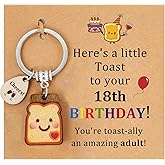 PEALICIOUS Toast Keychain for Girls New Beginnings Congratulations Gifts | Next Chapter, New Home, Engagement, New Job, PBJ, 18 21 Birth, Loaf You, Thank You, Graduation Gifts, Couple, Friend, Retired