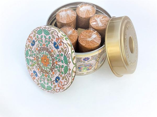 NYAKERS GINGER SNAPS COOKIES, ORIGINAL, AUTHENTIC SWEDISH GINGERBREAD, BLEND OF GINGER, CLOVE, CINNAMON, VEGAN, BOTANICAL MAILING TIN, 26.4 OZ