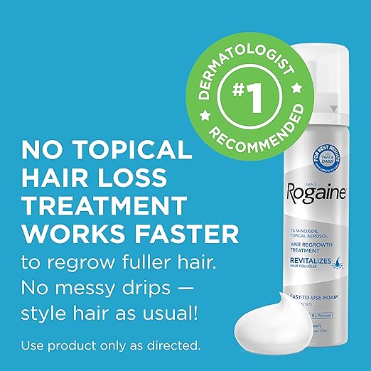 Amazon Com Men S Rogaine 5 Minoxidil Foam For Hair Loss And