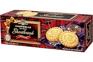 Campbells Shortbread Pure Butter Round Cookies | Traditional & Delicious Scottish Cookies from Scotland | Perfect for Morning Coffee, Afternoon Tea or After Dinner Snacks | 4.23 Oz/120 g