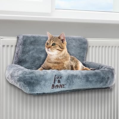 Fur & Bone Cat Radiator Bed Warm Fleece Hammock 50x43x26cm