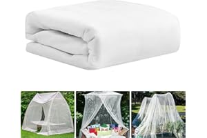 RGQSUN 39x10Ft Mosquito Netting Garden Mesh Netting, Bug Insect Mosquito Fly Bird Net, Animals Barrier Protection Net, White 3x12 m