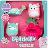 Squishville SQM0478 Accessory Set from to the Garden, Super Soft Mini Squishmallows, 5 cm Plush Toy with Accessories