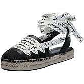 KARL LAGERFELD Womens Mariko Ankle Wrap Espadrille Platform