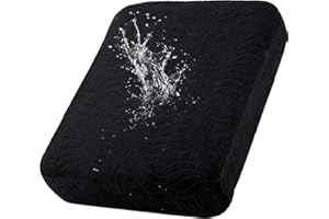 KELUINA 100% Waterproof Couch Cushion Covers, Stretch Leaf Jacquard Sofa Seat Cushion Slipcovers Washable Furniture Protector for Armchair Loveseat Sofa Chaise (Black,1)