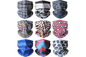 KINGREE Headband Neck Gaiter Head Wrap Headwear Face Mask Magic Scarf Bandana for Men and Women
