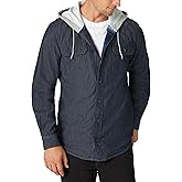 Wrangler Authentics Men's Hooded Flannel Lined Twill Shirt
