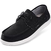 WHITIN Men's Slip-on Boat Loafers DU08 | Lightweight Cushioning, Heel Lock Support, Easy on/off, Freedom to Flex, Work-to-Casual Versatility