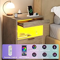 Gadroad LED Nightstand with Charging