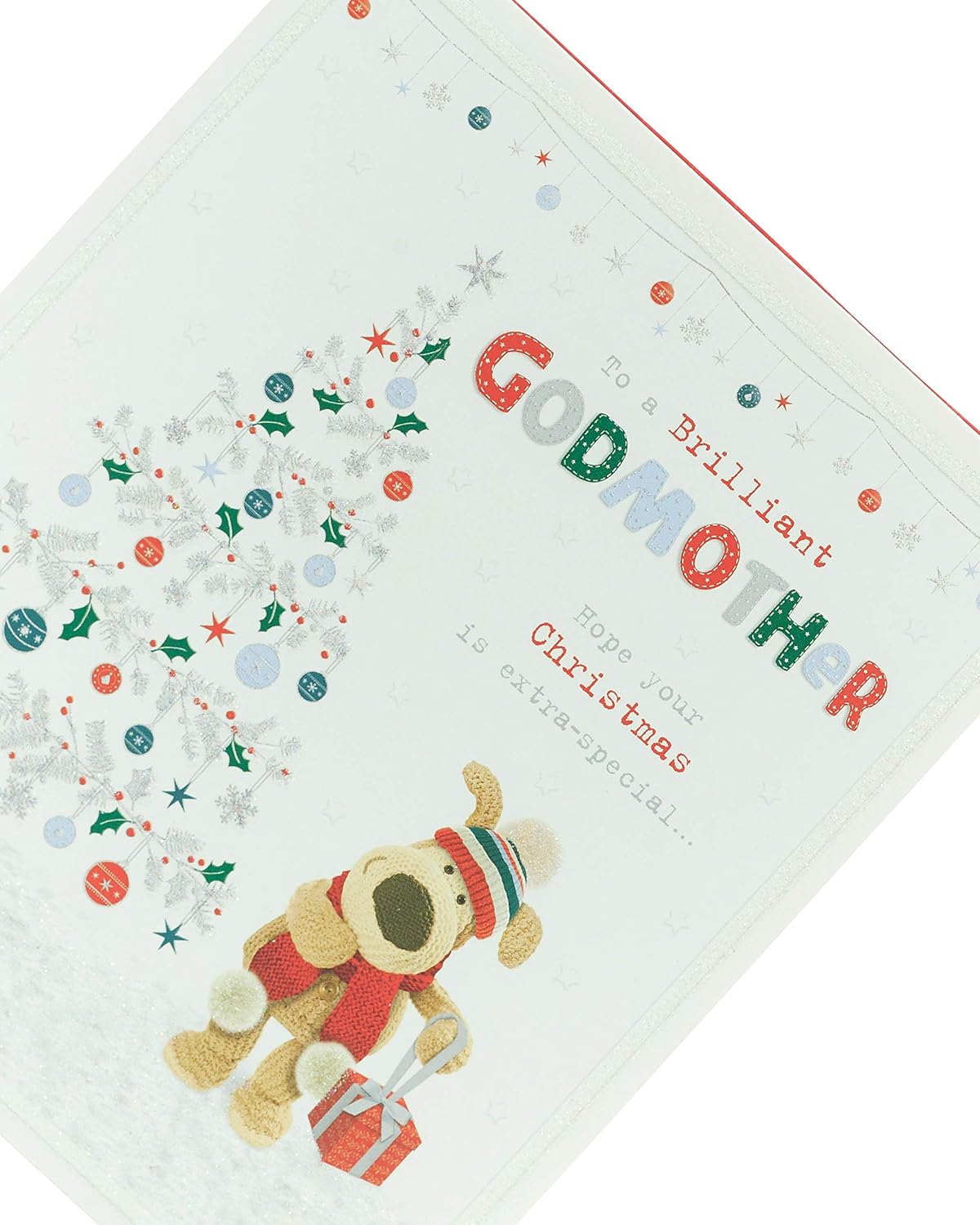 Boofle Brilliant Godmother Extra Special Christmas Greeting Card Cute Xmas Cards, Multi, 159mm x 184mm - Image 5