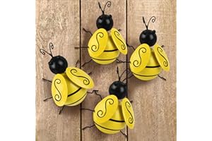 Metal Bees Outdoor Decor Bumble Bee Garden Wall Art Decor for Backyard Garden Lawn Porch Outdoor Decoration 3D Iron Bee Wall 