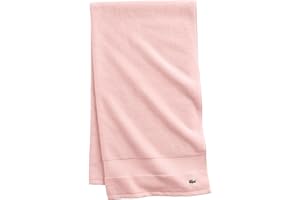 Lacoste Heritage 100% Supima Cotton Bath Sheet, Light Pink, 35" x 70" – Highly Absorbent & Quick Drying, Premium Super Soft Bath Towel, Bathroom Essential, Gift for All Occasions, Machine Washable