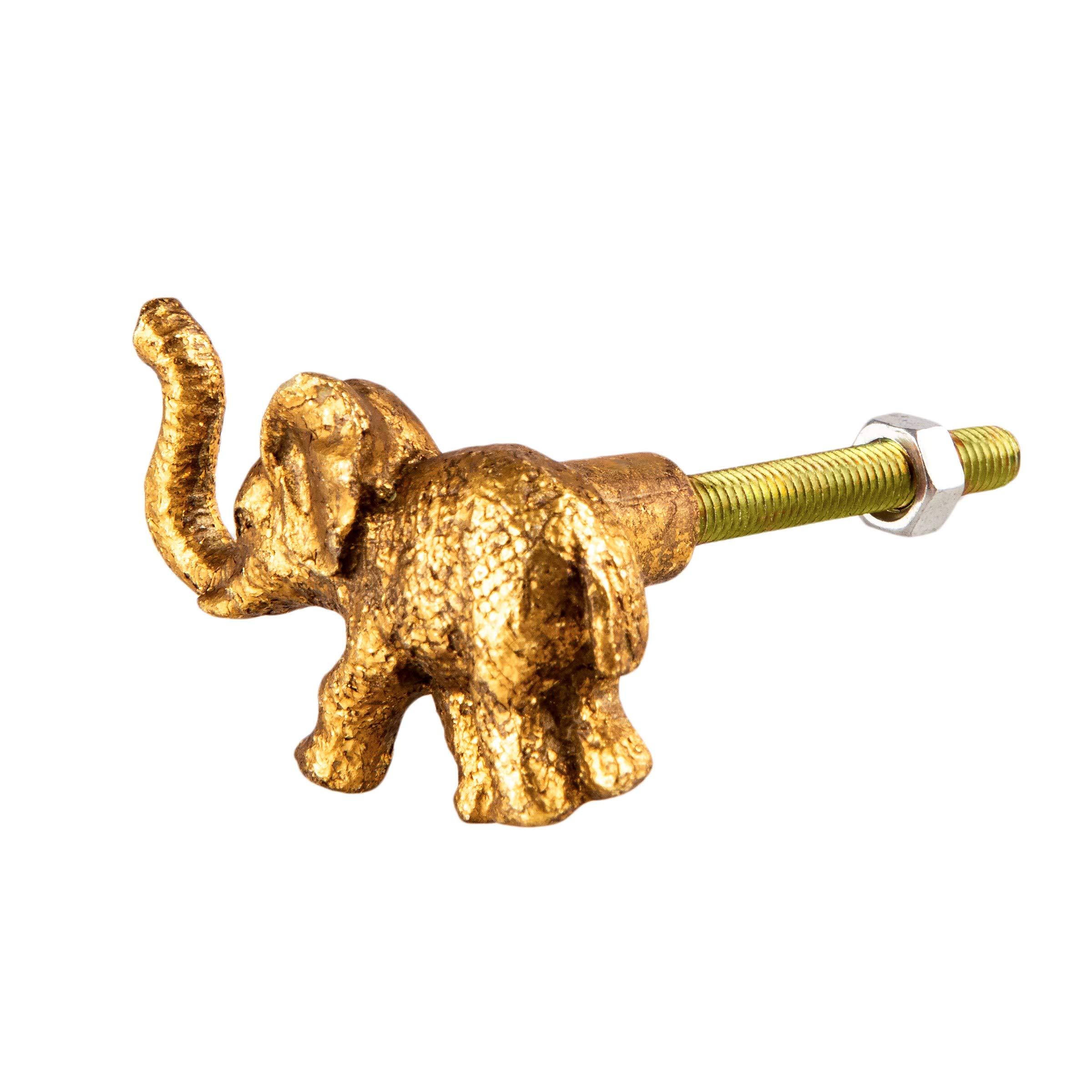 Sass & Belle Gold Elephant Drawer Knob
