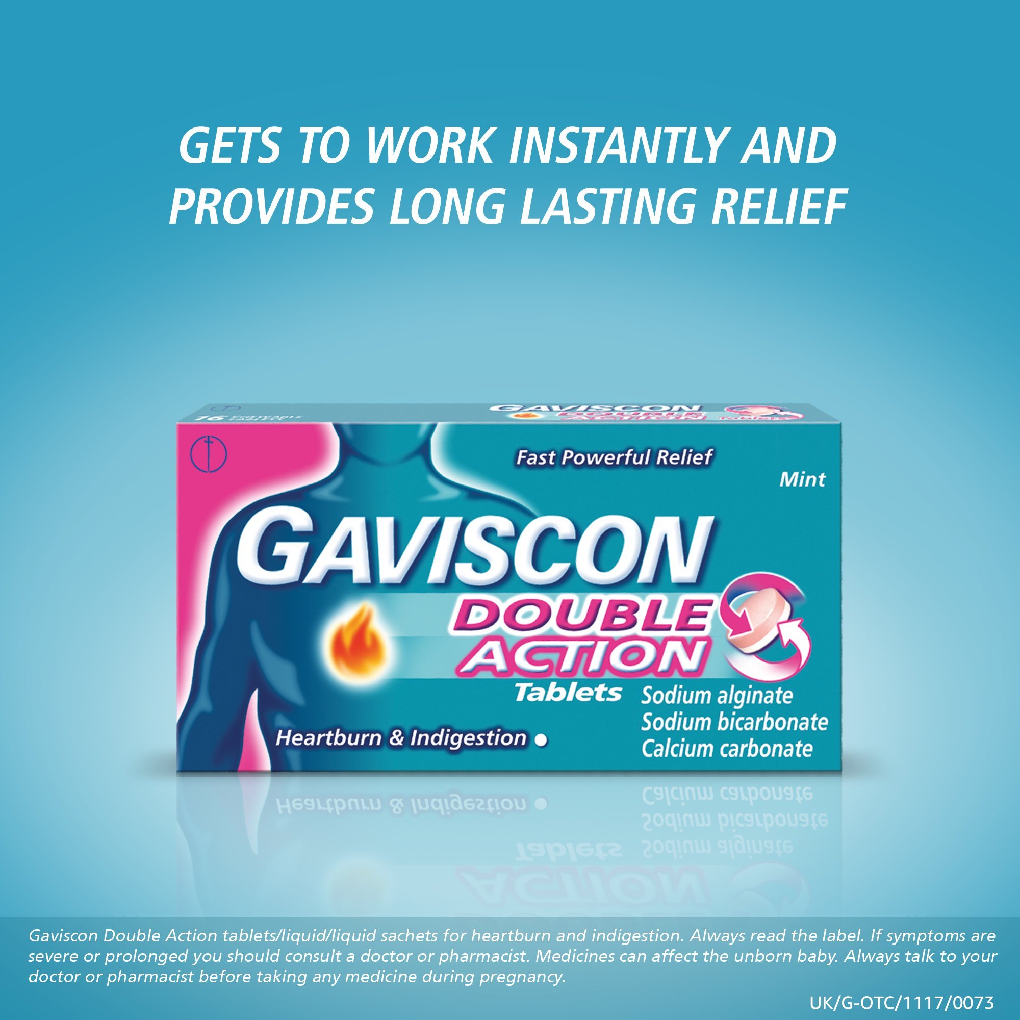 Gaviscon Double Action Tablets Heartburn and Indigestion, Pack of 48 Buy Online in UAE