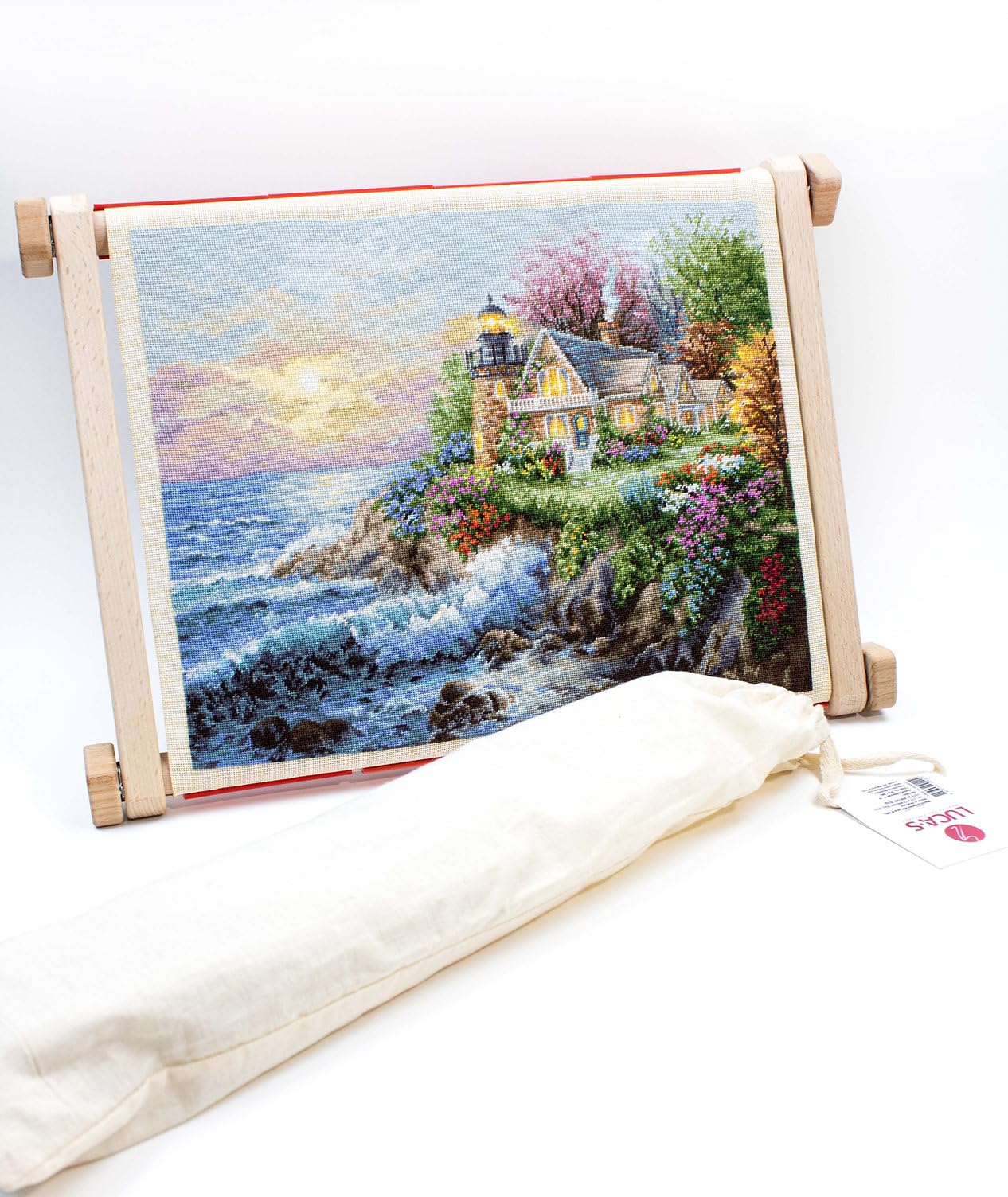 Needlework Frame, Embroidery Frame with Clips, Cross Stitch Frame, Tapestry Frame, Stitching Frame (40 x 56 cm)