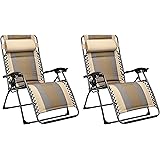 Amazon Basics Outdoor Padded Zero Gravity Lounge Beach Chair - Pack of 2