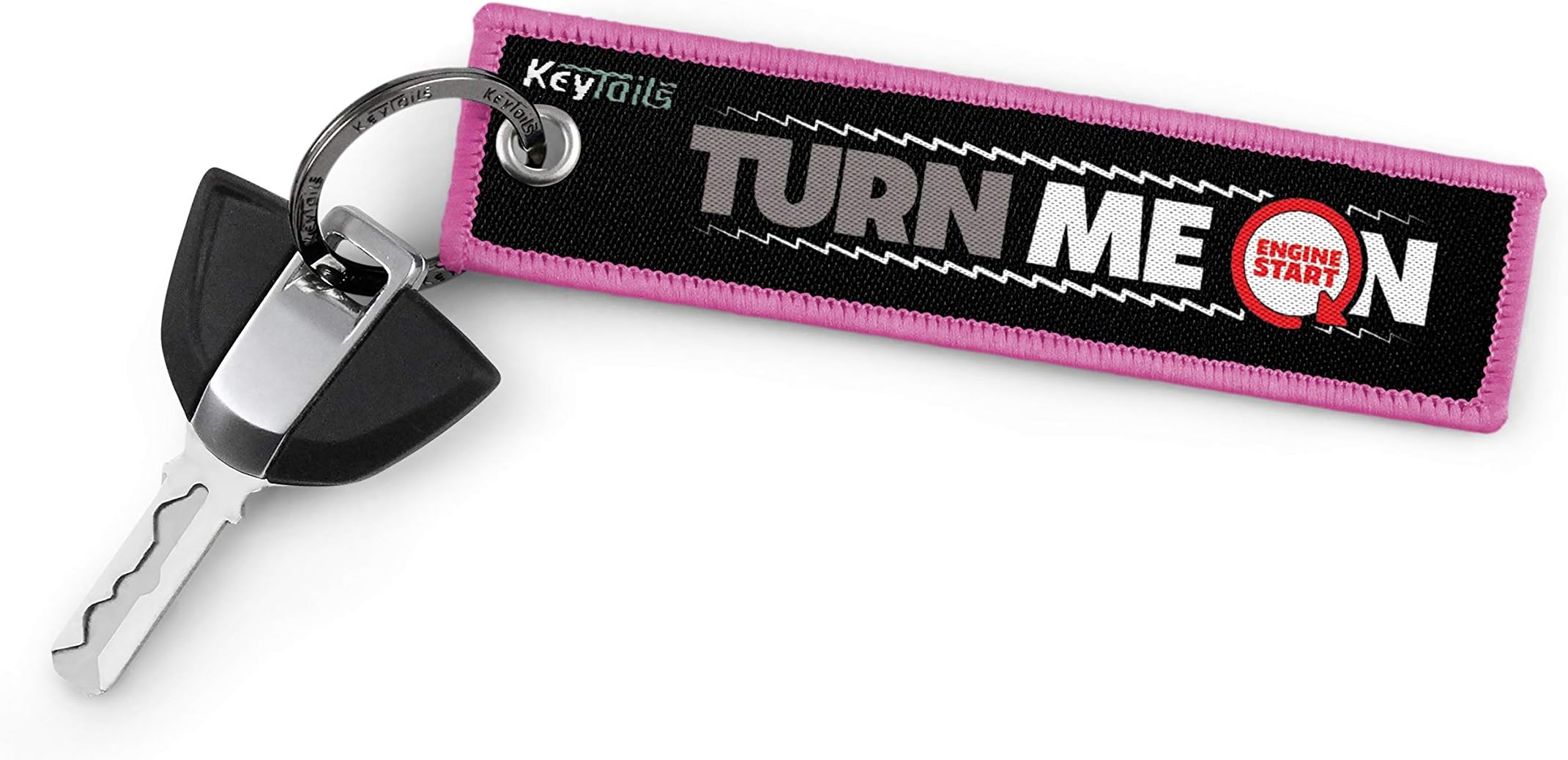 KEYTAILSKeychains, Premium Quality Key Tag for Motorcycle, Scooter, ATV, UTV [Turn Me On, Ride Me]