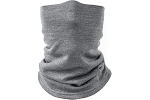 Villand 100% Merino Wool Neck Gaiter for Men and Women, Double Layer Seamless Neck Warmer for Winter Sports with Gift Box