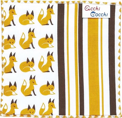 Amazon Co Jp 宮本 日本製 タオル ハンカチ ミニ 子供 コットン 綿 Acchi Cocchi きつね 15 15cm ホーム キッチン