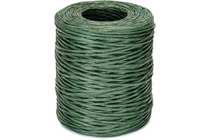 KINGLAKE GARDEN Floral Wire Craft Florist Wire 2MM 656 Feet Floral Tape for Flower Bouquets, Art Craft Projects, Gift Wrapping, Wreath(Dark Green)