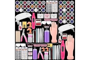 DECINIEE Practice Hand for Acrylic Nails Kit, Fake Hand for Nail Practice Mannequin Hand, Nail Training Finger Kit Set Professional Acrylic with Everything, Nail Starter Kit for Beginners with Drill UV Light