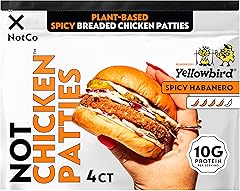 NotCo NotChicken Yellowbird Spicy Habanero Frozen Plant-Based Chicken Patties, 4 ct Pouch