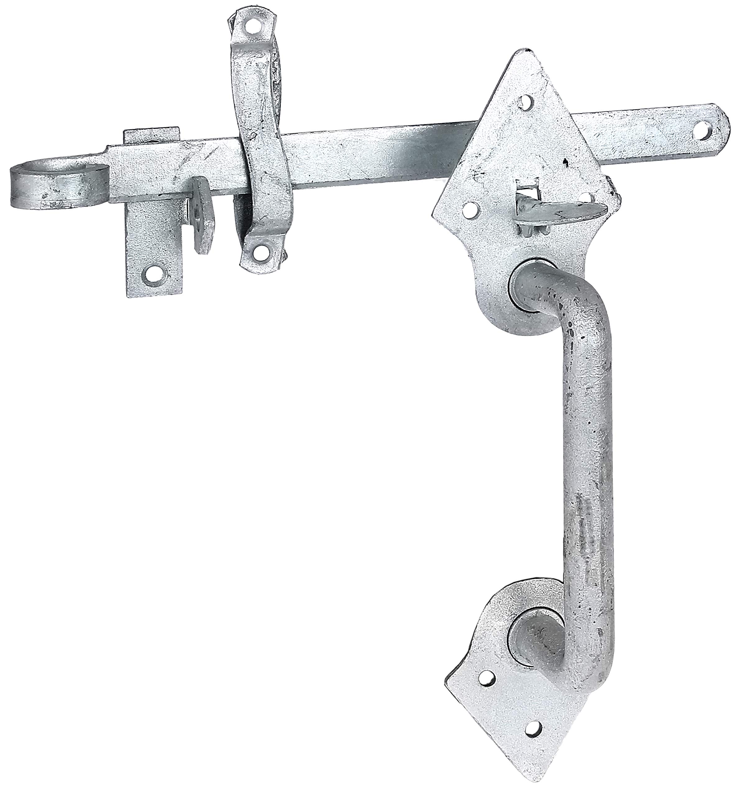 Gah-Alberts 310387 Gate Bolt Set Raw Steel Hot-Dip Galvanised Length 250 mm