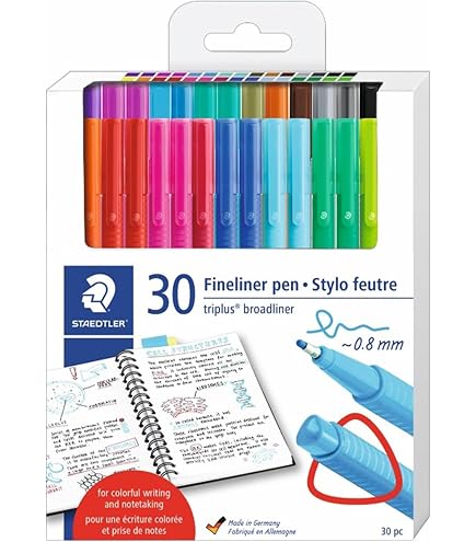 Staedtler Noris 326 WP20 - Set De 20 Feutres à Pointe 1 Mm - Couleurs Brillantes - Encre Lavable - Fabriqué En Allemagne - 10