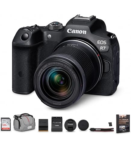 Amazon.com : Canon EOS R7 Camera 18-150mm Lens & EF 50mm Lens +