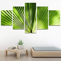 SIGNWIN 5 Panel Canvas Wall Art Modern Art Abstract Brushstroke Closeup Digital Art Minimalism Minimalist Multicolor Pastel for Home Decorations Ready to Hang - 60