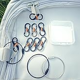 Qivievsa Zipper Clips Anti Theft,Lockable,Travel Set,Black,6+2 Pcs | 6 Zipper Clips, 2 Extension Rings, No Code Needed, for Backpacks,Bags,Purses, Luggage,Both for Single&amp;Double Zippers