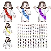 105 PCS Little Jesus Figures,Mini Jesus Figurines - Tiny Statues for Easter Egg Stuffers,Religious Gifts,Parties,Baptism Gifts,Multicolor Miniature Decorations,Hide and Seek Figurines(Multicolor)