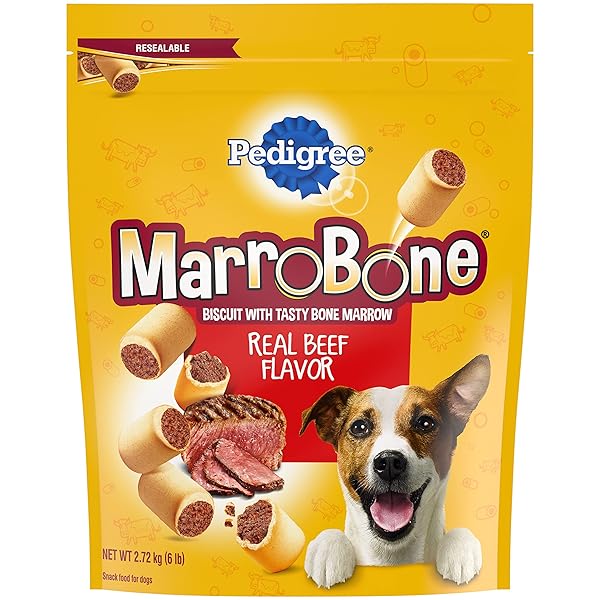 PEDIGREE DRY DOG TREATS MARROBONE, REAL BEEF FLAVOR, 6 LB. BAG (PACK OF 1)