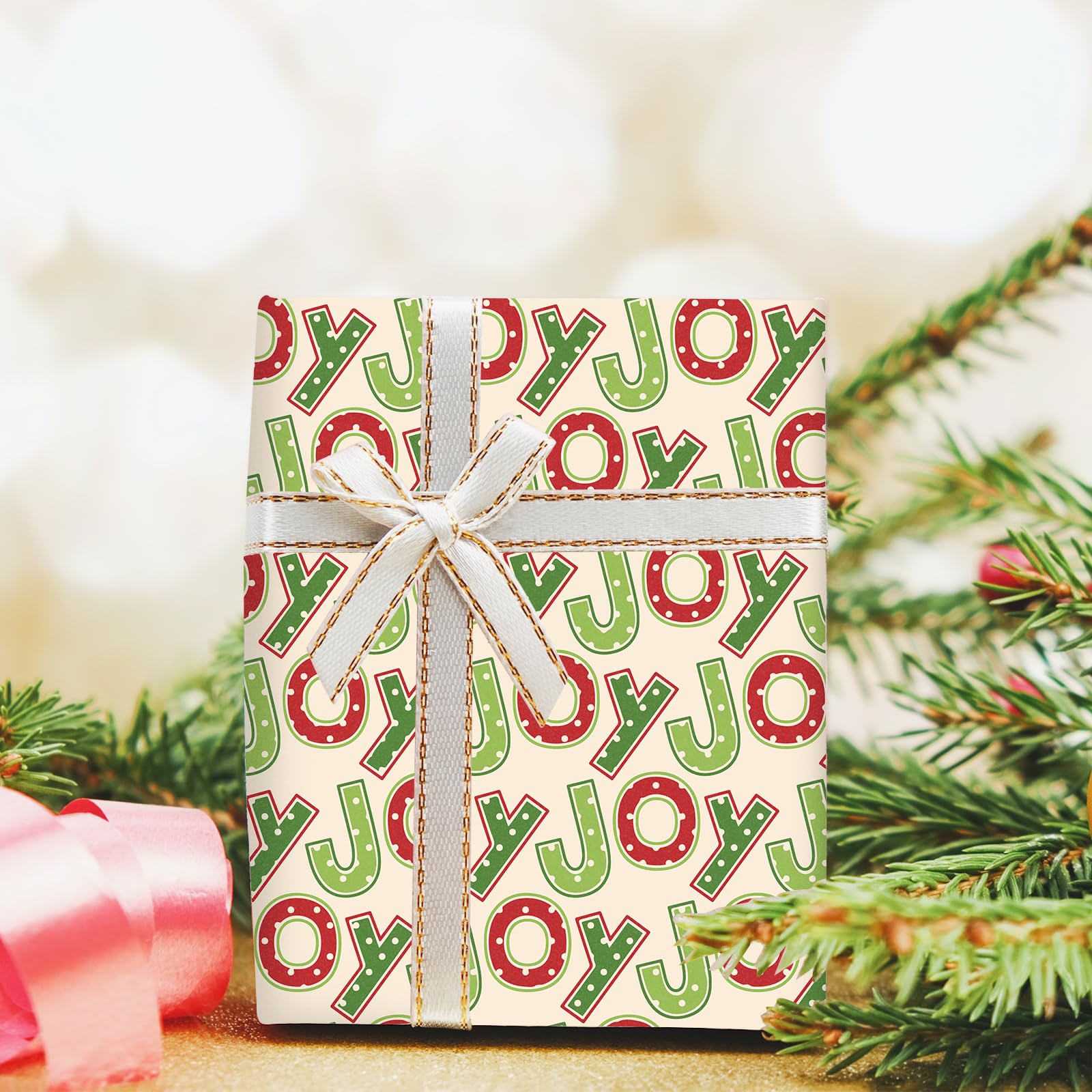 Whaline 12Pcs Cotton Fabric Bundles Xmas Tree Snowflake Dot Stripe Printed Fat Quarters Holiday Sewing Fabrics for Christmas DIY Handmade Crafting, 18 x 22 Inch