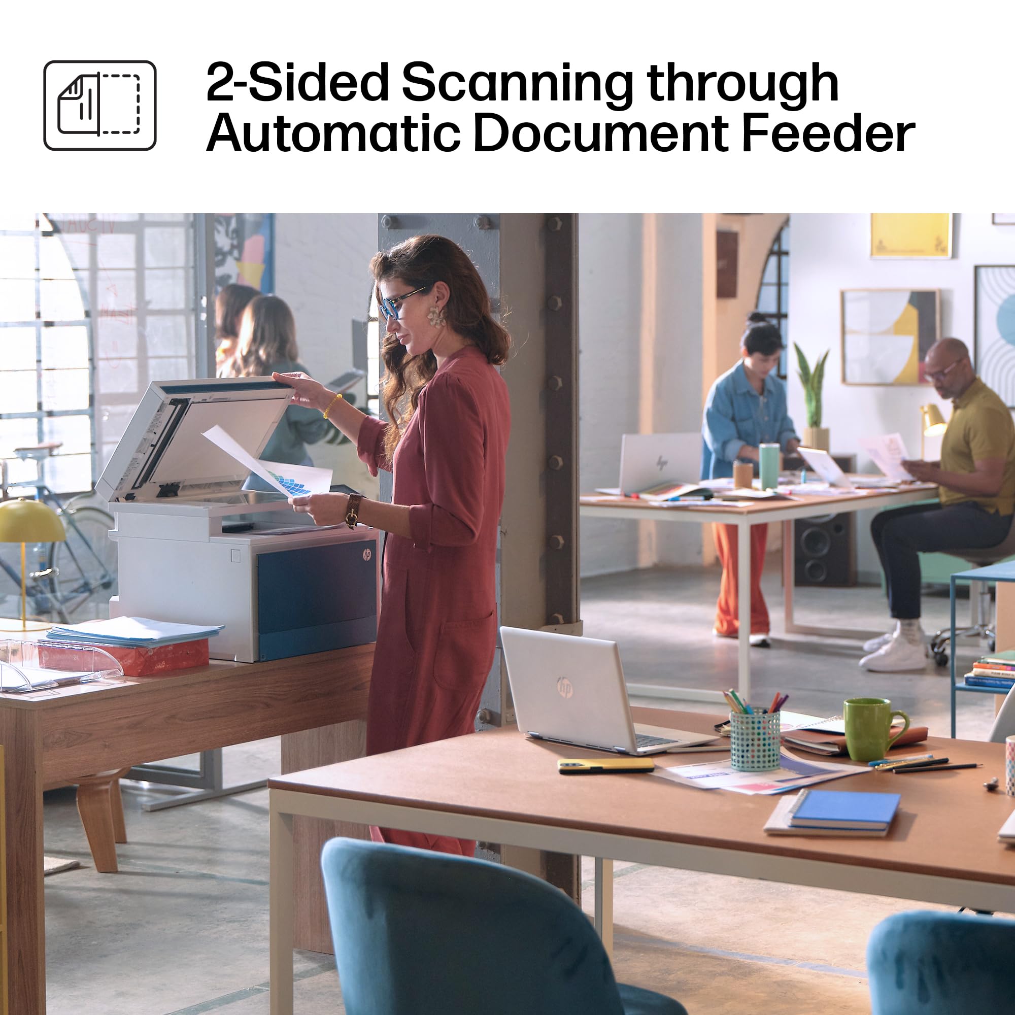 HP Color Laserjet Pro MFP 4301fdw Wireless All-in-One Color Laser Printer, Scanner, Copier, Fax, Best-for-Office