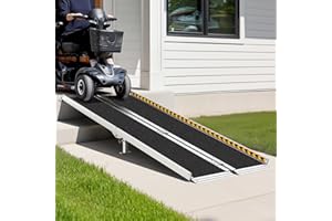 5FT Ramp for Wheelchair for Home Steps, gardhom 800Lbs Load Capacity Anti-Slip Aluminum Portable Folding Handicap Ramp for Home Entrance Threshold Doorways Stairs Curbs Scooter