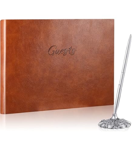 Custom Engraved Wooden Rustic Guest Book - 11x8.5 Inch, Made In USA, Choose Wood Finish & Inside Pages (Lined, Cardstock, Etc.) - View #5