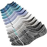 Mens No Show Socks Low Cut Casual Invisible No See Athletic Cotton Sock Non-slide 6 Pairs Size M/L