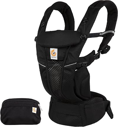 Ergobaby Omni Breeze Carrier Newborn to 20.4 kg Onyx Black 4 Positions