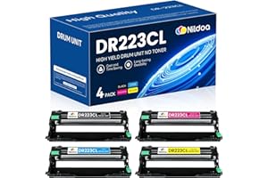 NILDOA DR223CL Drum Unit Set 4 Pack Replacement for Brother DR-223CL DR223CL MFC-l3710CW MFC-L3770CDW MFC-L3750CDW HL-L3270CDW HL-L3290CDW Printer Drum, Not Include Toner