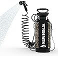 SUN NINJA Portable Shower, Outdoor Portable Camping Shower with Neoprene Cover, Portable Beach Shower Surf Rinse Kit, High Pressure Multi-Purpose Sprayer for Outdoor Essentials, Dog Walking & Hiking