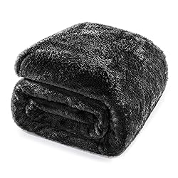 Whale Flotilla Black Queen Size Blanket for