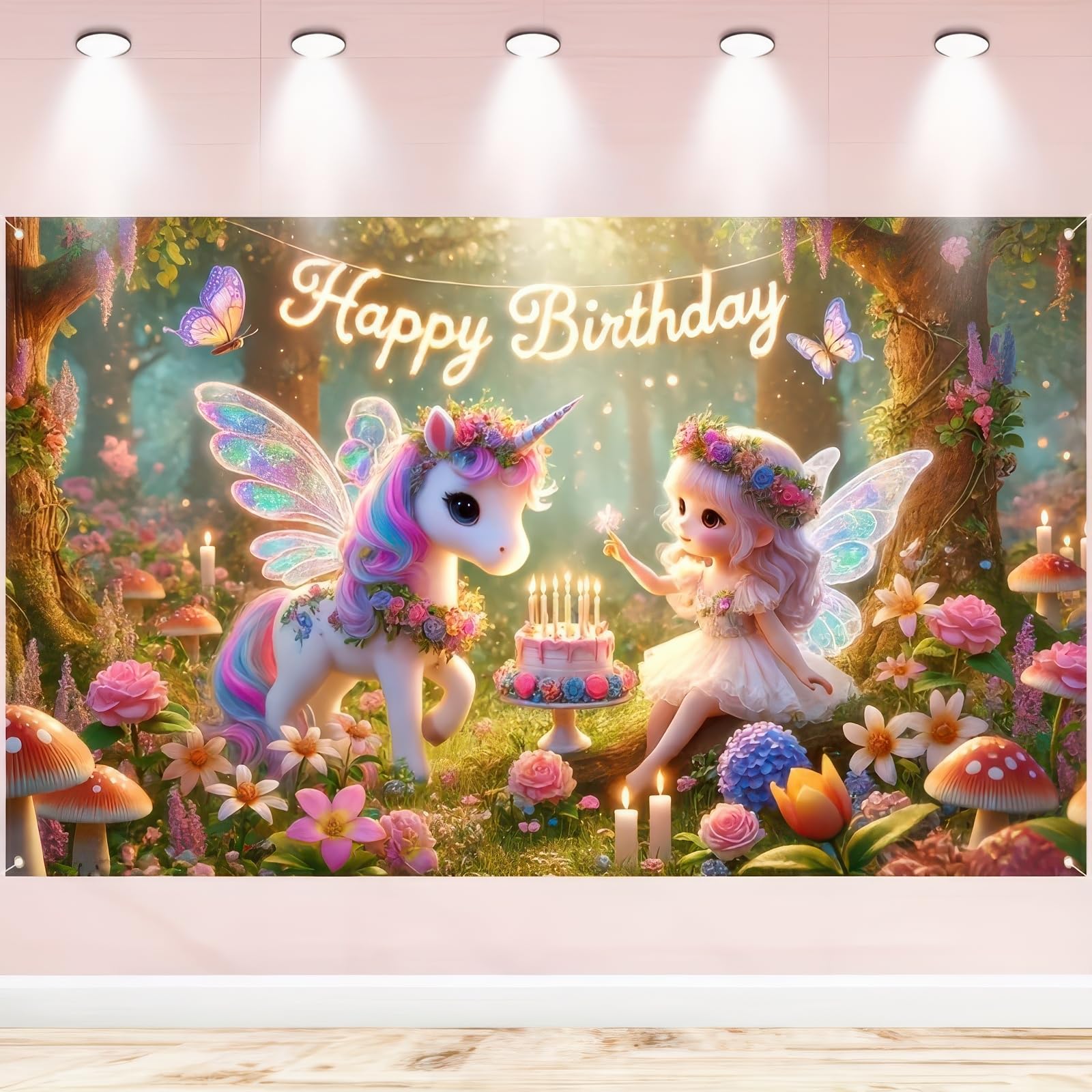 Blissyard Dinosaur Birthday Banner 71x43 Inches - Jungle Theme With Colorful Balloons Party Decor