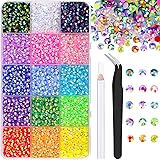 9000Pcs Resin Jelly Rhinestones with Tweezers for