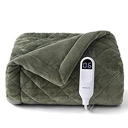 Bedsure Heated Blanket Throw Blanket - Quilted